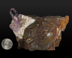 Amethyst with fluid/bubble inclusion