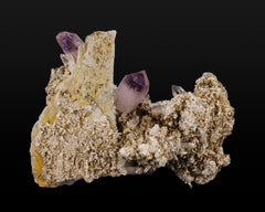 Amethyst with Laumontite