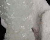 Apophyllite on Quartz Stalactite