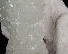 Apophyllite on Quartz Stalactite