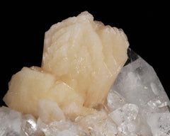 Apophyllite, Clear with Stilbite on Chalcedony