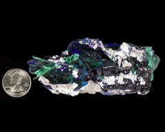 Azurite with Malachite