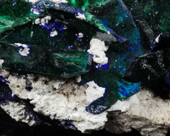 Azurite with Malachite