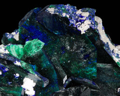 Azurite with Malachite