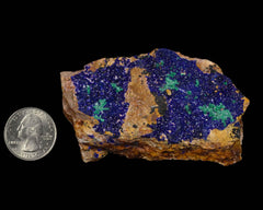 Azurite with Malachite