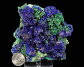 Azurite on Malachite