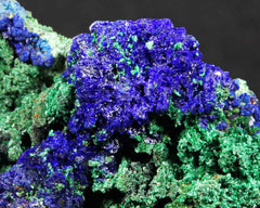 Azurite on Malachite