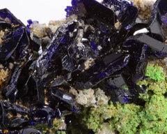 Azurite with Malachite