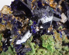 Azurite with Malachite