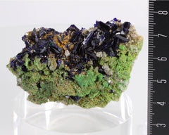 Azurite with Malachite