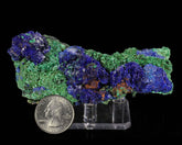 Azurite on Malachite