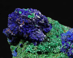 Azurite on Malachite