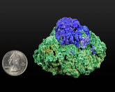 Azurite on Malachite