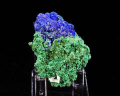 Azurite on Malachite