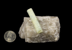 Beryl (Heliodor) on Quartz