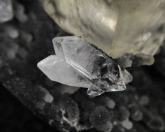 Calcite, Stilbite, Apophyllite on Chalcedony