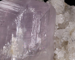 Pink Calcite on druzy Quartz