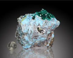 Dioptase with Chrysocolla