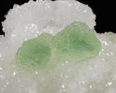 Fluorite, Green on Quartz