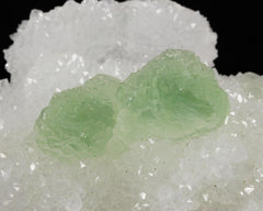 Fluorite, Green on Quartz