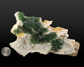 Fluorite, Green on Quartz