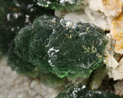 Fluorite, Green on Quartz
