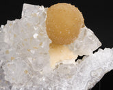 Fluorite (Yellow Sphere) on Quartz