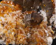 Spessartine with Smoky Quartz