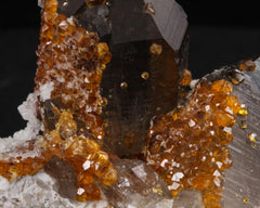 Spessartine with Smoky Quartz