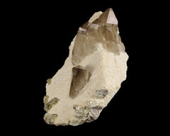Smoky Quartz with Muscovite on Feldspar