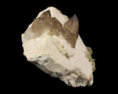Smoky Quartz with Muscovite on Feldspar