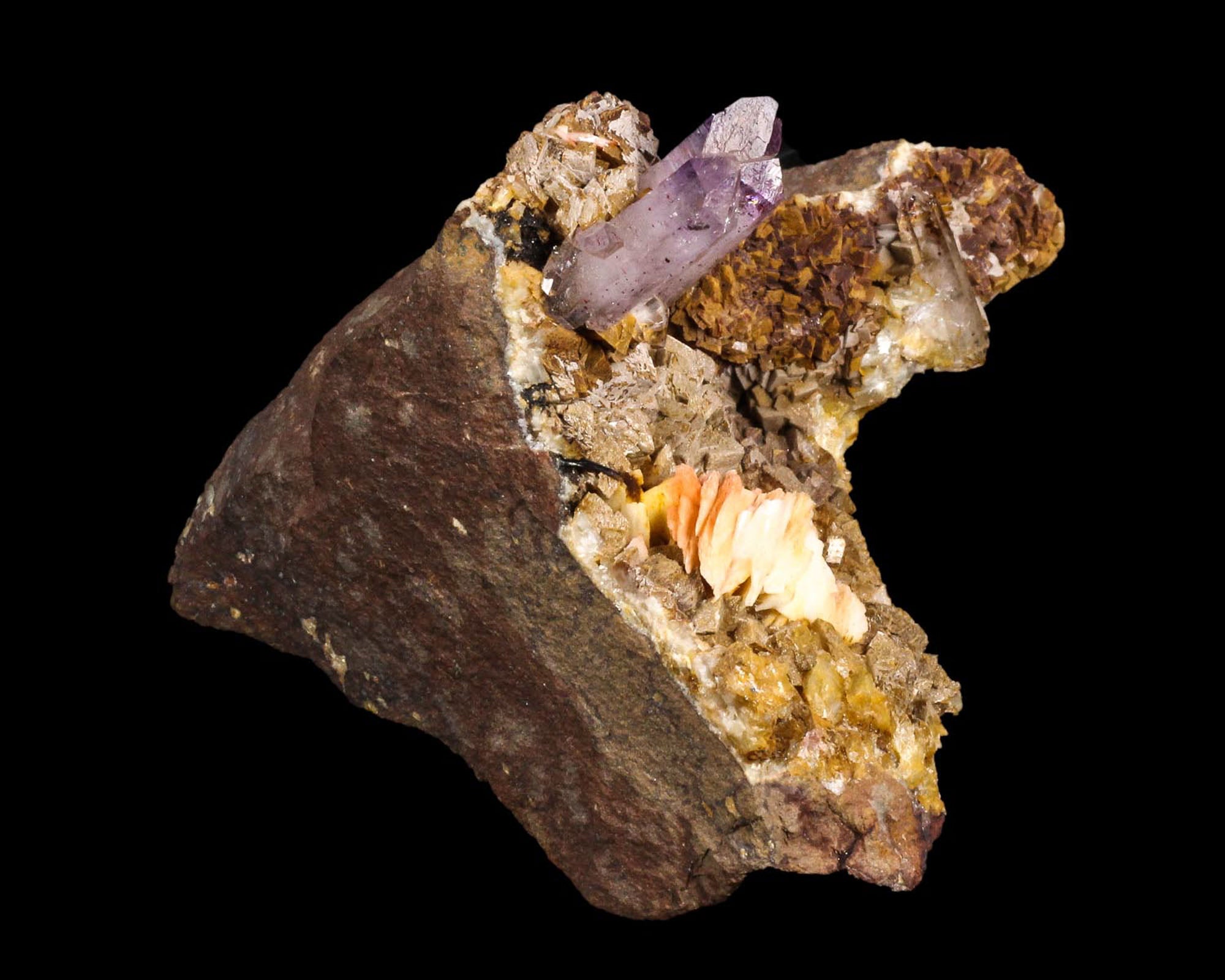 Amethyst with Barite