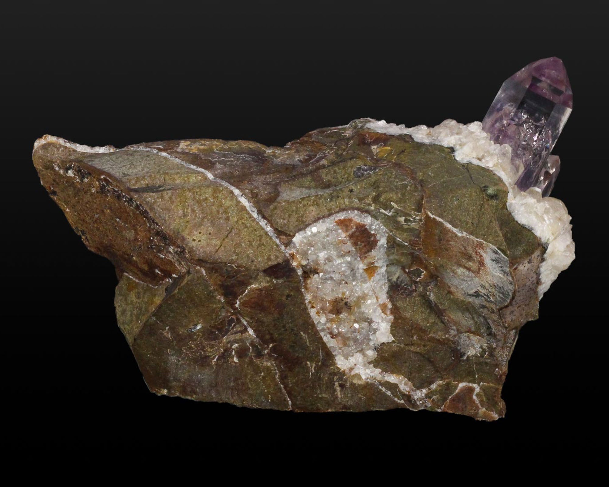 Amethyst with fluid/bubble inclusion