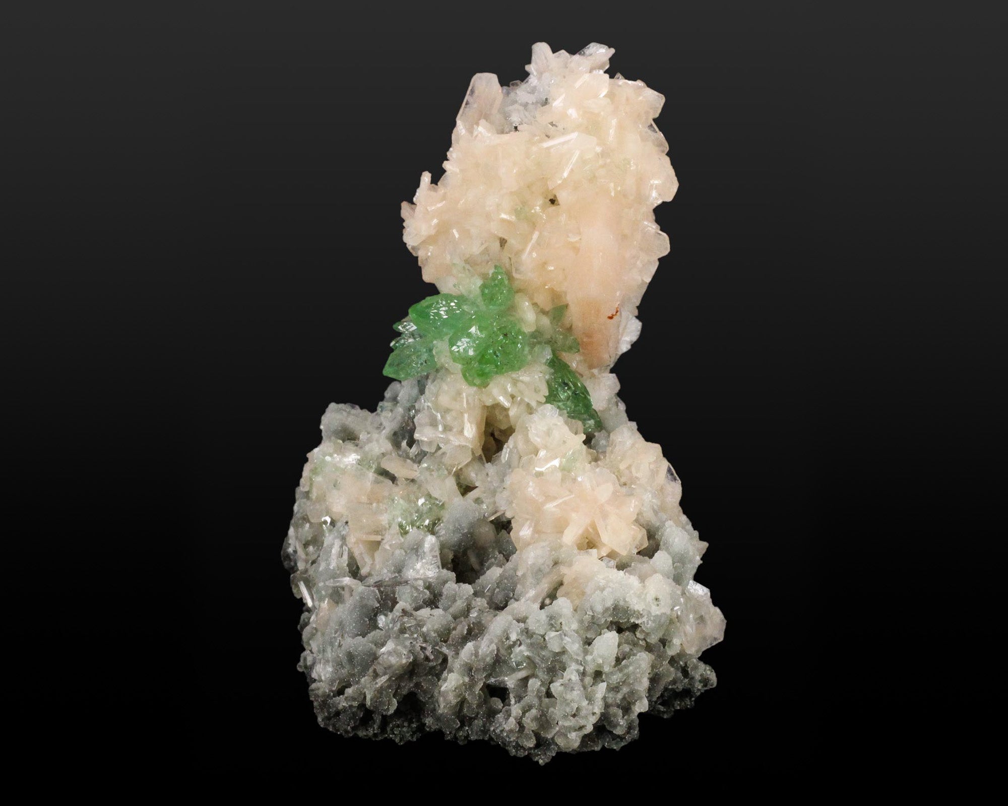 Apophyllite, Green with Stilbite