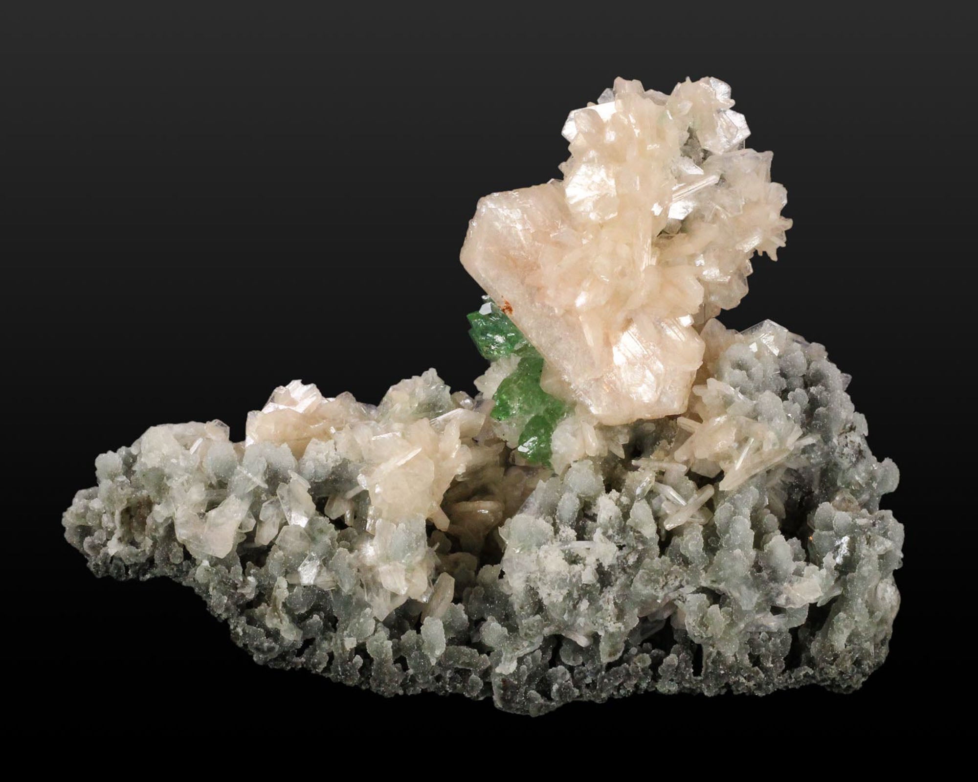 Apophyllite, Green with Stilbite