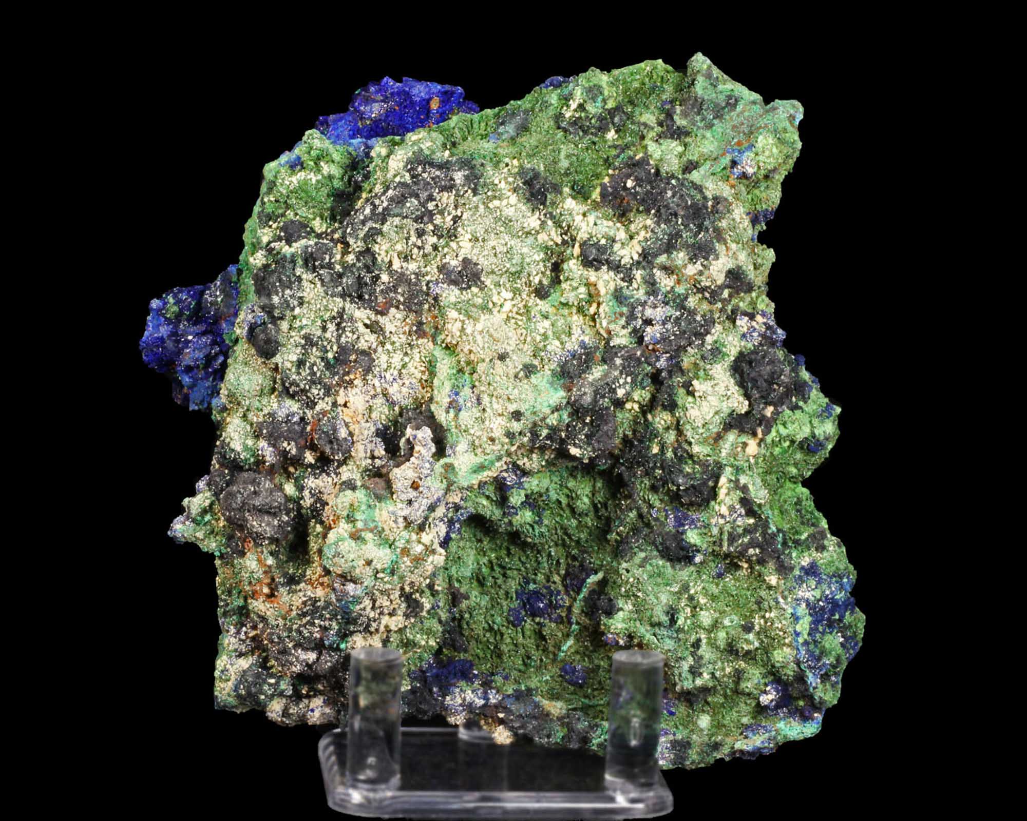 Azurite on Malachite