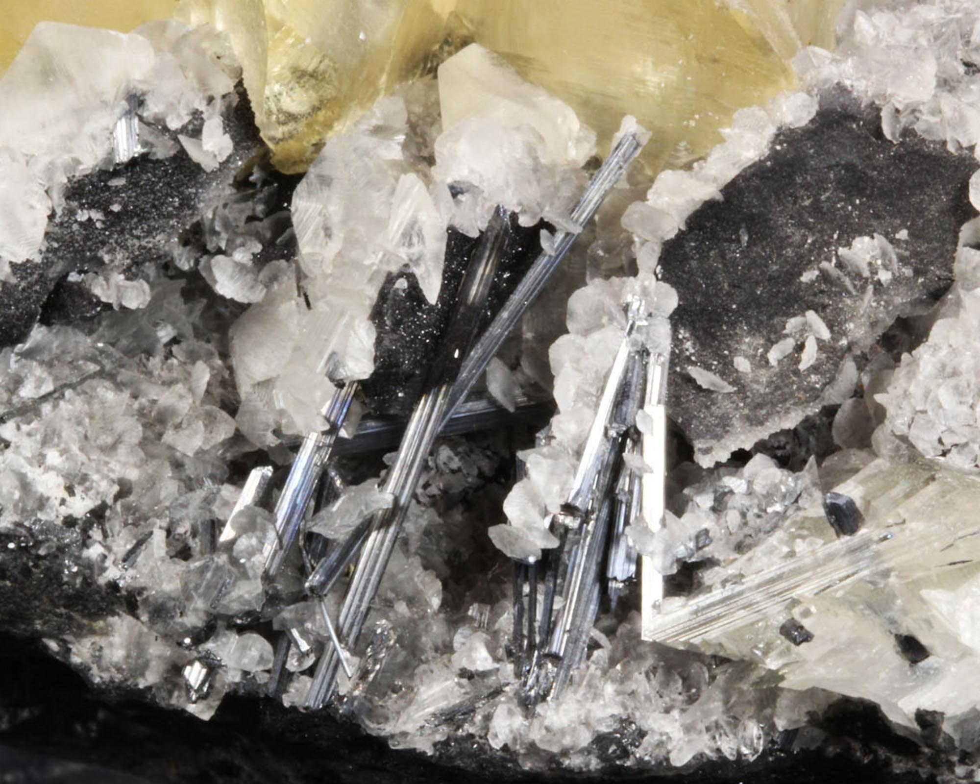 Calcite with Stibnite