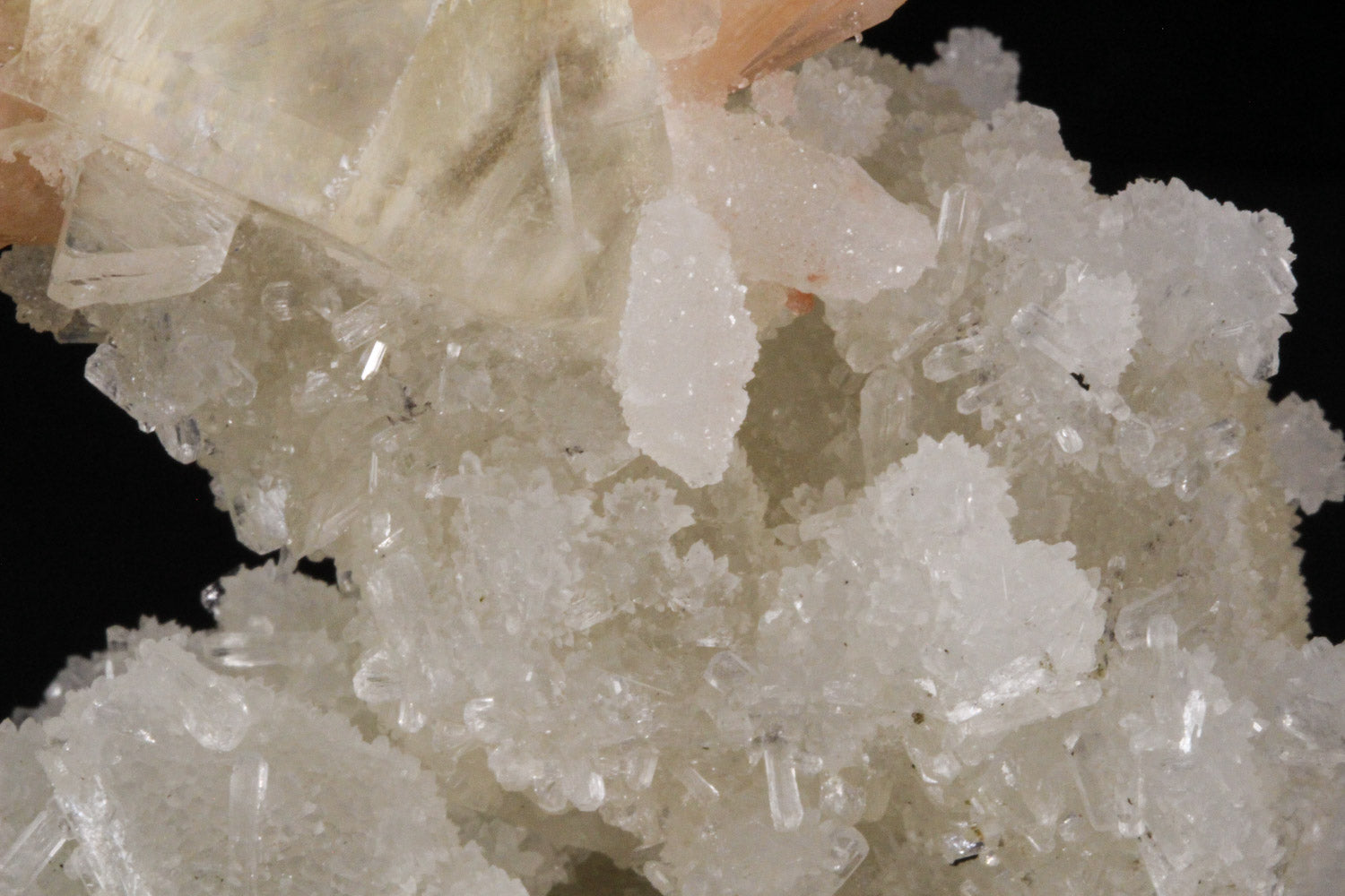 Calcite, Stilbite with Chalcedony