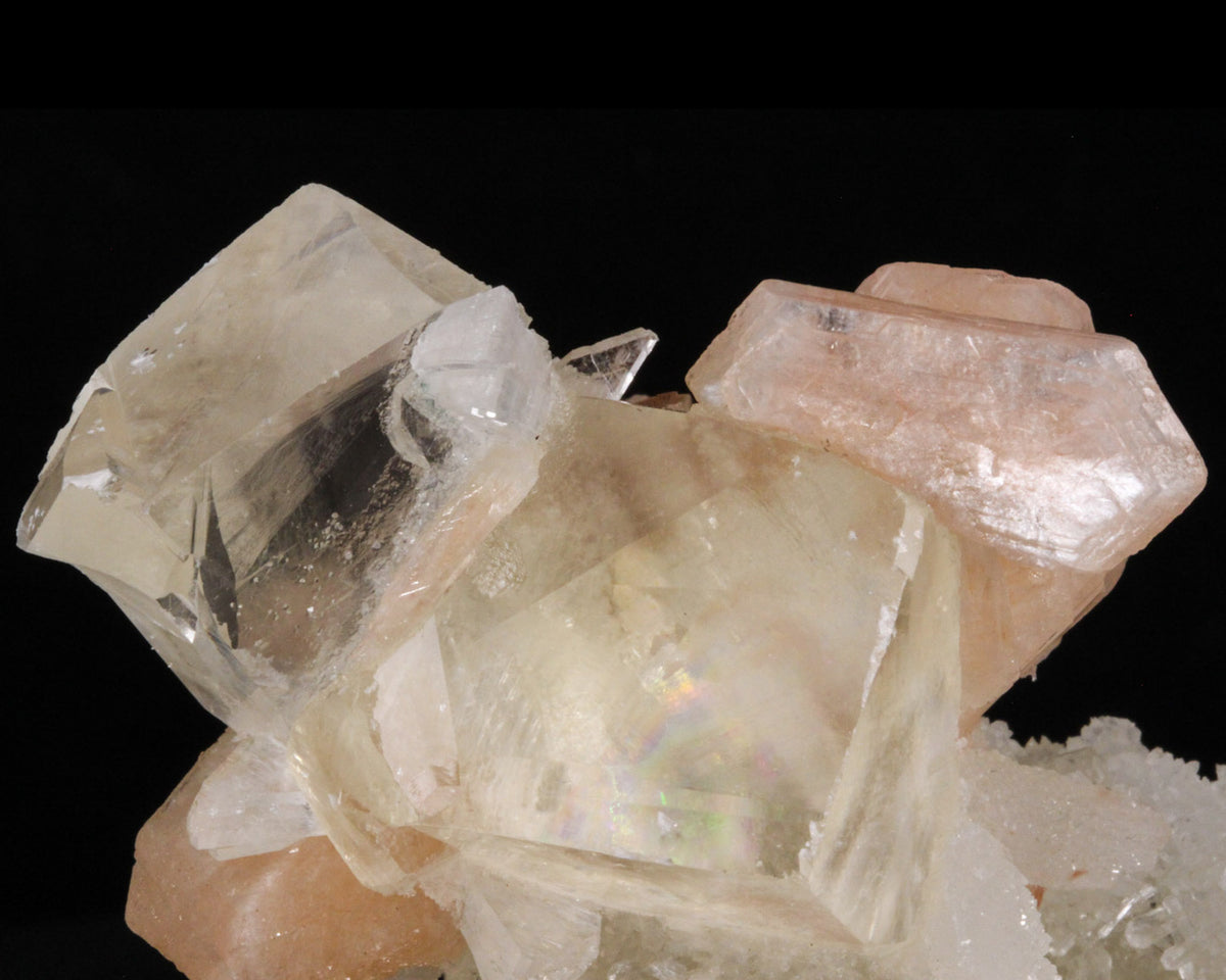 Calcite, Stilbite with Chalcedony