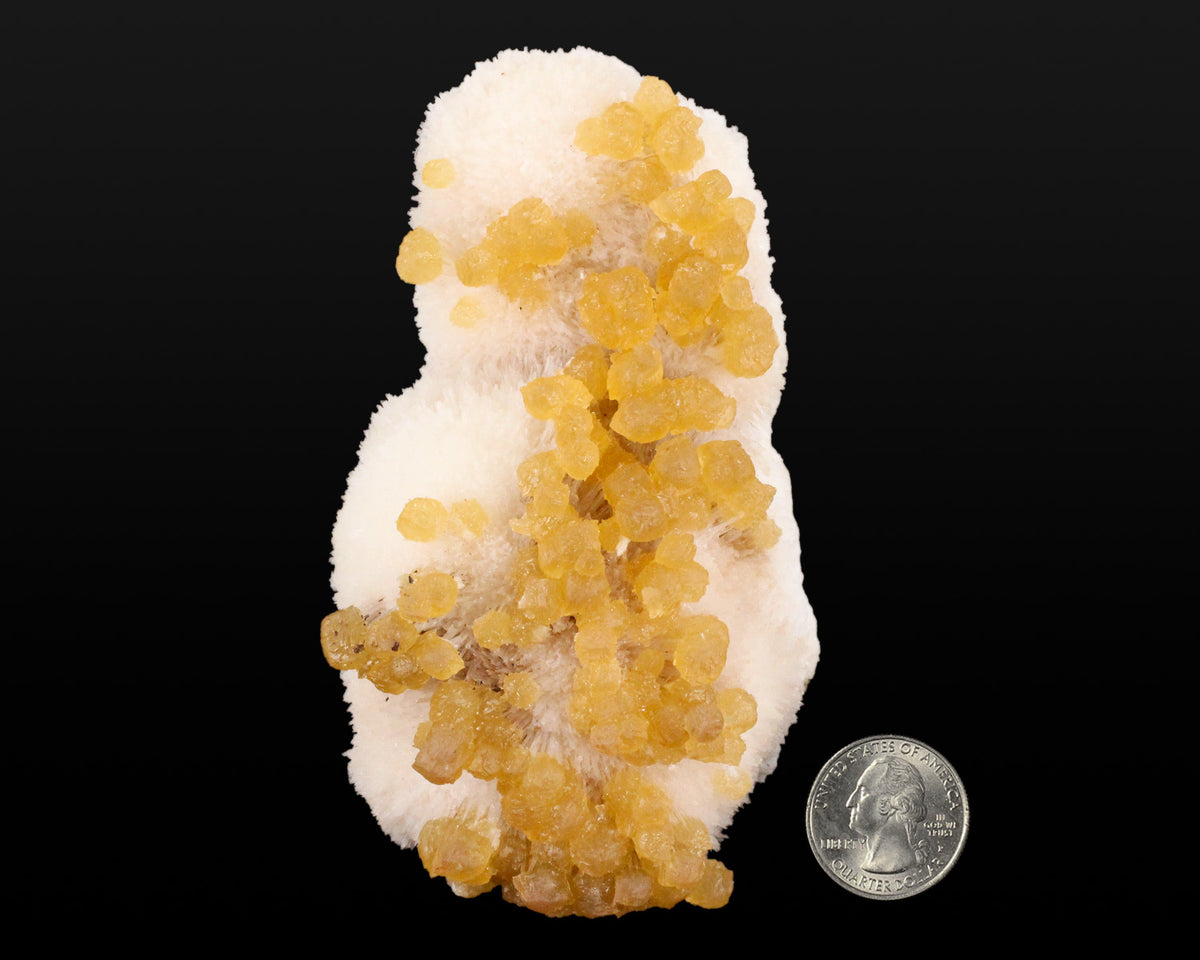 Calcite on Scolecite