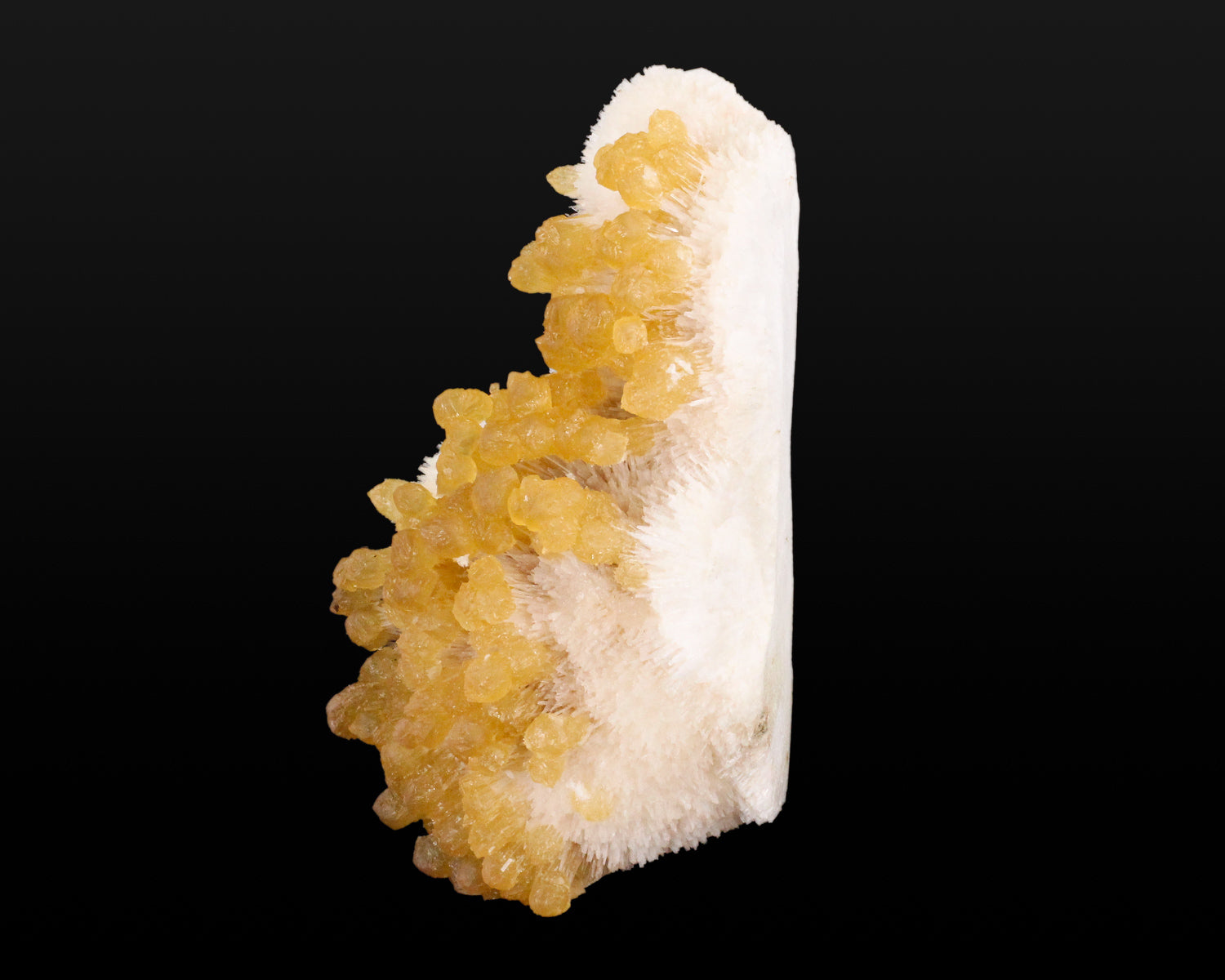 Calcite on Scolecite