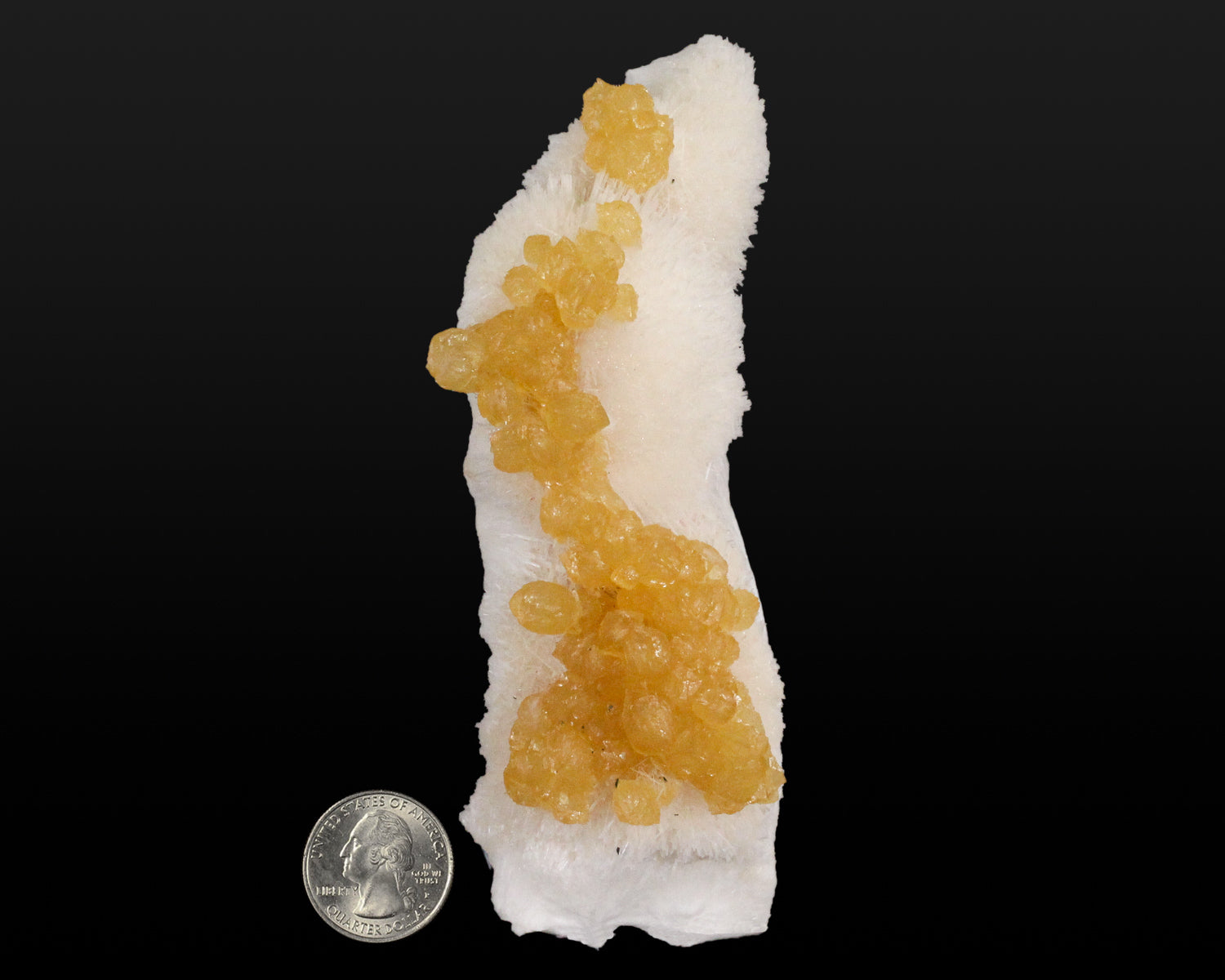 Calcite on Scolecite