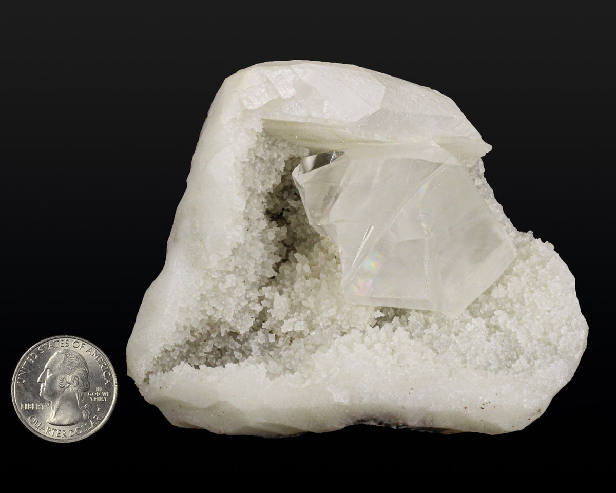 Calcite on Quartz