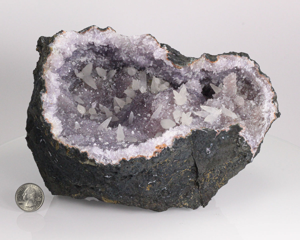 Amethyst with Calcite