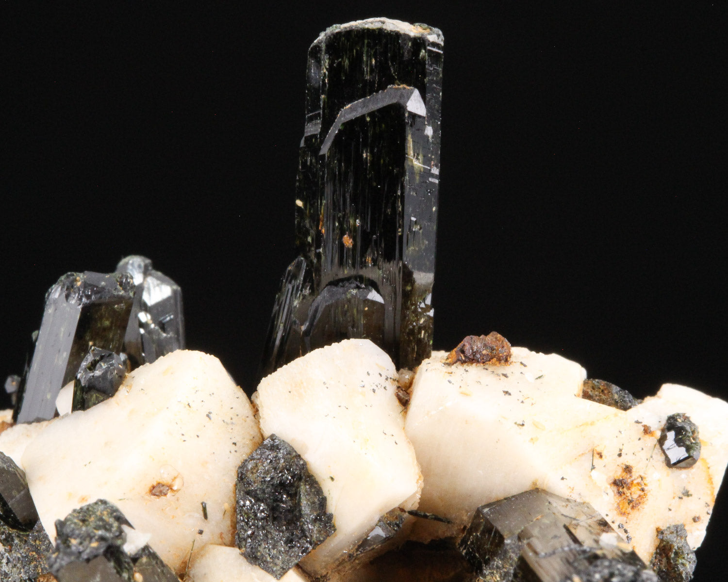 Feldspar with Schorl Tourmaline