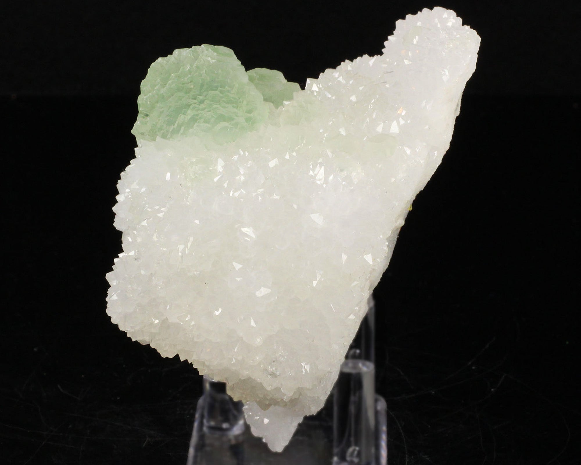 Fluorite, Green on Quartz