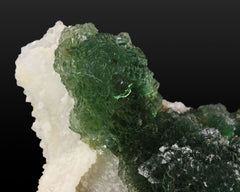 Fluorite, Green on Quartz