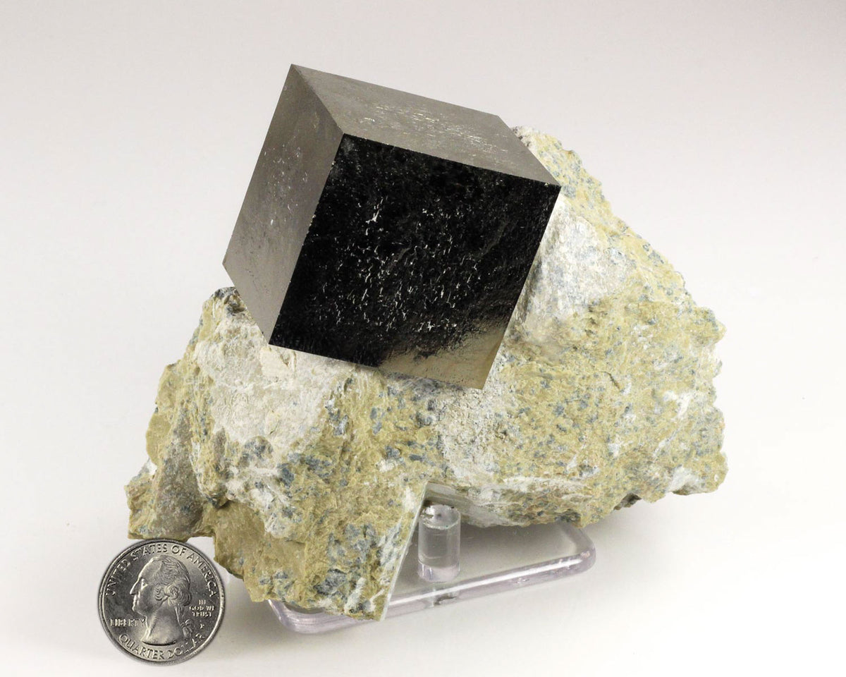 Pyrite Cube on Matrix