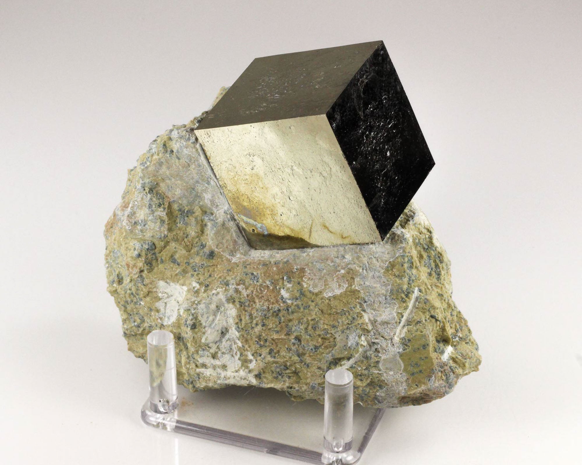 Pyrite Cube on Matrix