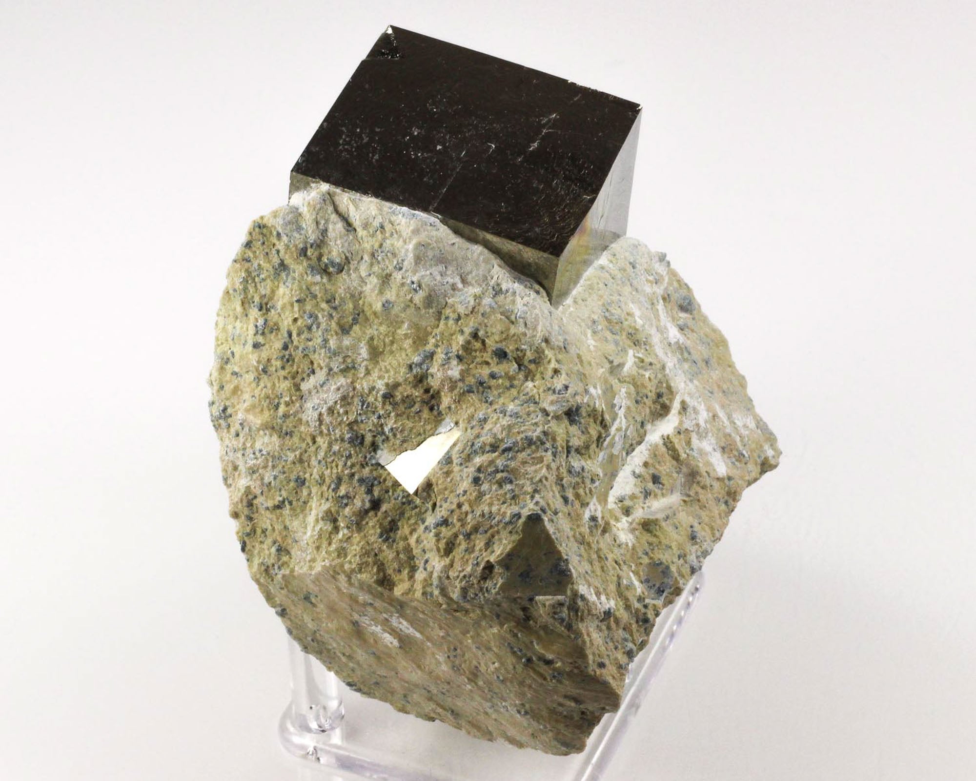 Pyrite Cube on Matrix